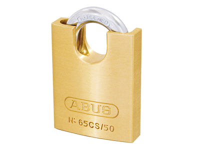 ABUS Mechanical 65CS/50mm Brass Padlock Closed Shackle Carded – – Now available at MTN Shop UK.