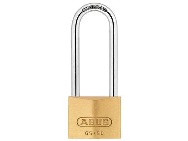 ABUS Mechanical 65/50mm Brass Padlock 80mm Long Shackle Keyed Alike 6504 – – Now available at MTN Shop UK.
