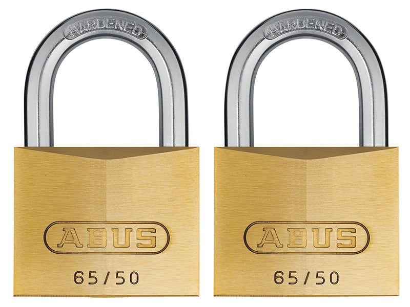 ABUS Mechanical 65/50mm Brass Padlock Twin Pack Carded – – Now available at MTN Shop UK. - imagen 2