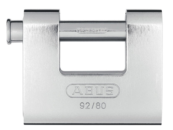ABUS Mechanical 92/80mm Monoblock Brass Body Shutter Padlock – – Now available at MTN Shop UK.
