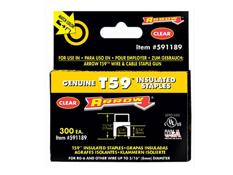 Arrow T59 Insulated Staples Clear 8 x 8mm (Box 300) – – Now available at MTN Shop UK. - imagen 2