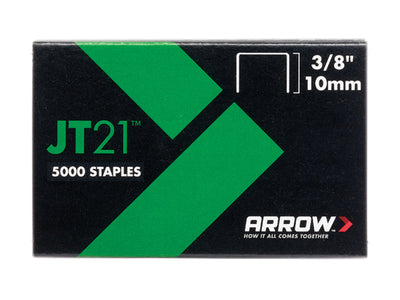 Arrow JT21 T27 Staples 10mm (3/8in) (Box 5000) – – Now available at MTN Shop UK.