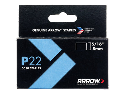 Arrow P22 Staples 8mm ( 5/16in) (Box 5050) – – Now available at MTN Shop UK.
