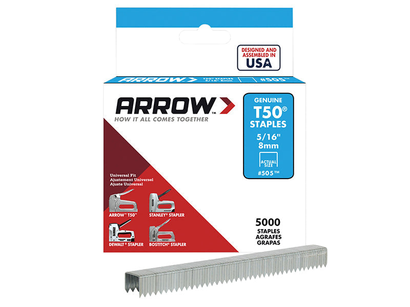 Arrow T50 Staples 8mm (5/16in) (Bulk Pack 5000) – – Now available at MTN Shop UK. - imagen 2