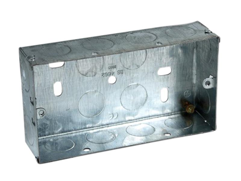 Axiom Electrical Metal Twin Socket Box 25mm (Pack 5) – – Now available at MTN Shop UK. - imagen 2