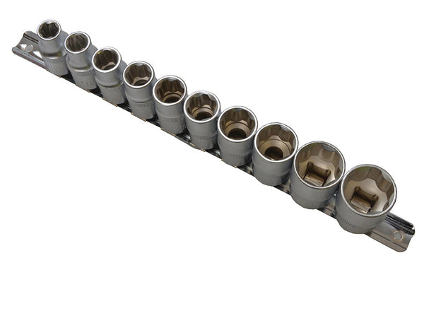 BlueSpot Tools 1/2in Drive Socket Set on Rail, 10 Piece – – Now available at MTN Shop UK.