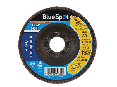 BlueSpot Tools Sanding Flap Disc 115mm 80 Grit – – Now available at MTN Shop UK.