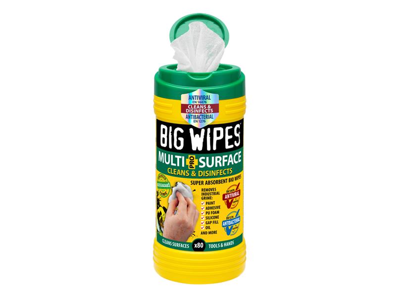Big Wipes Multi-Surface Bio Pro+ Antiviral Wipes (Tub 80) – – Now available at MTN Shop UK. - imagen 2