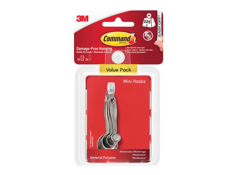 Command™ White Mini Hooks Value Pack (Pack 18) – – Now available at MTN Shop UK. - imagen 2