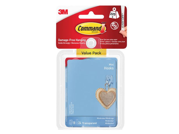 Command™ Clear Mini Hooks Value Pack (Pack 18) – – Now available at MTN Shop UK.