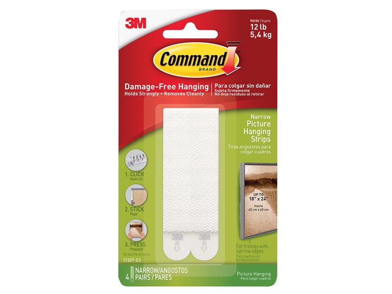 Command™ Narrow Picture Hanging Strips (Pack 4) – – Now available at MTN Shop UK. - imagen 2