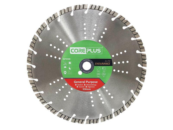 CorePlus GP350E Elite General-Purpose Diamond Blade 350mm – – Now available at MTN Shop UK.
