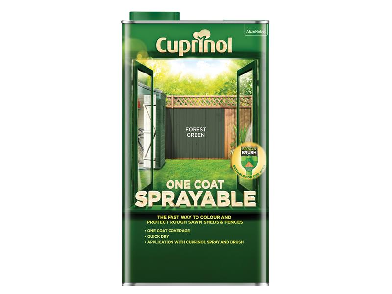 Cuprinol One Coat Sprayable Fence Treatment Forest Green 5 litre – – Now available at MTN Shop UK. - imagen 2