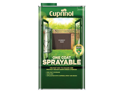 Cuprinol One Coat Sprayable Fence Treatment Forest Oak 5 litre – – Now available at MTN Shop UK.