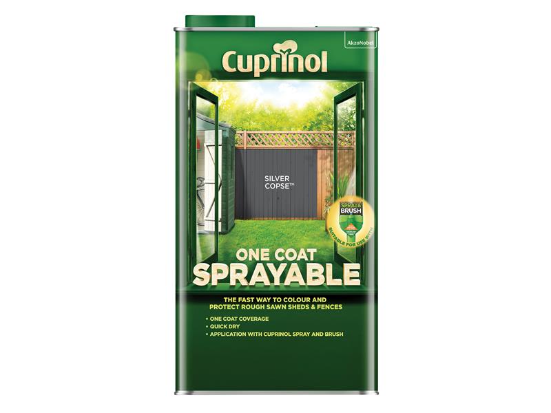 Cuprinol One Coat Sprayable Fence Treatment Silver Copse 5 litre – – Now available at MTN Shop UK. - imagen 2