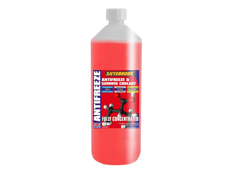 Silverhook Fully Concentrated Antifreeze O.A.T. Red 1 litre – – Now available at MTN Shop UK. - imagen 2