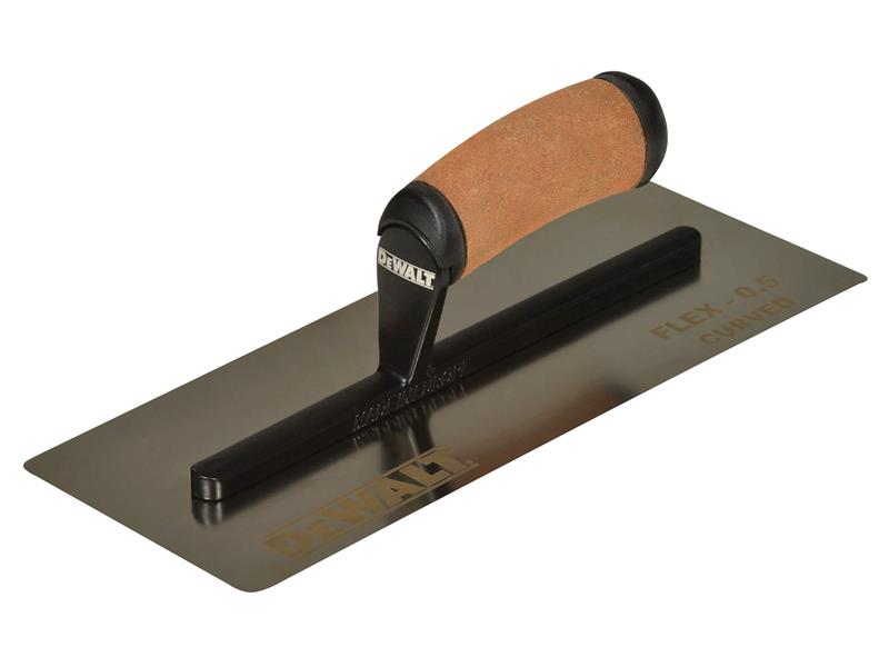 DEWALT Drywall 0.5mm FLEX Stainless Steel Curved Trowel, Leather Handle 12in – – Now available at MTN Shop UK. - imagen 2