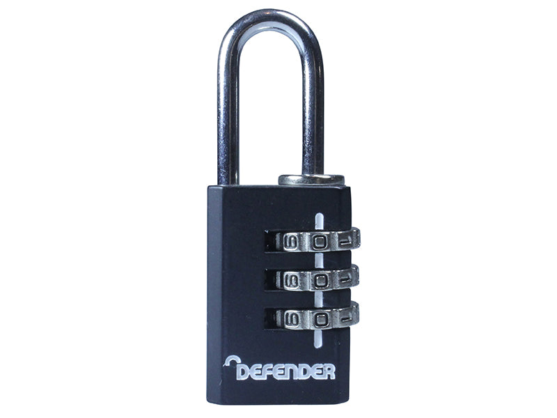 DEFENDER Black Die-Cast Combination Padlock 20mm – – Now available at MTN Shop UK. - imagen 2