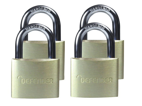 DEFENDER Aluminium Padlock Quad Pack 40mm – – Now available at MTN Shop UK.