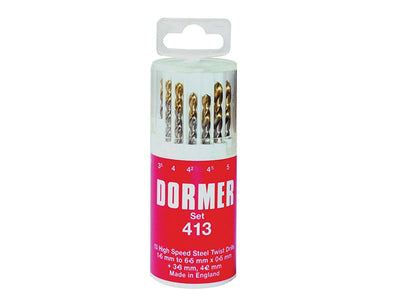 Dormer A094 No.419 HSS TiN Coated Drill Set of 19 1.00mm-10.00mm x 0.5mm – – Now available at MTN Shop UK.