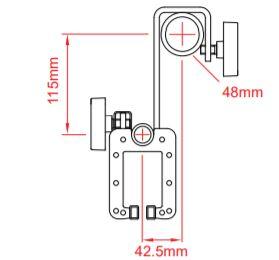 Doughty Barrel Bracket for Stage Curtain Track Size - imagen 3