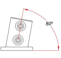 Key Clamp: Doughty Angled Railing Base Flange – second image