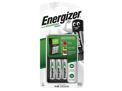 Energizer® Maxi Charger plus 4 x AA 1300 mAh Batteries – – Now available at MTN Shop UK.