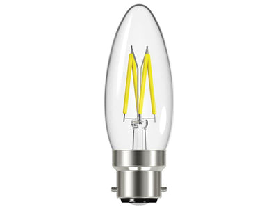 Energizer® LED BC (B22) Candle Filament Non-Dimmable Bulb, Warm White 470 lm 4W – – Now available at MTN Shop UK.
