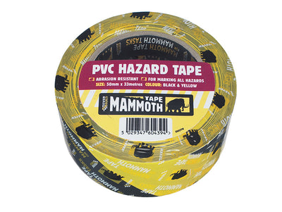Everbuild PVC Hazard Tape Black / Yellow 50mm x 33m – – Now available at MTN Shop UK.
