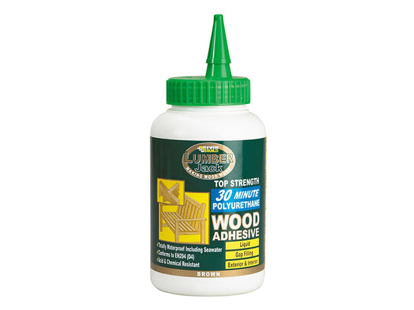 Everbuild Lumberjack 30min Polyurethane Wood Adhesive Liquid 750g – – Now available at MTN Shop UK.