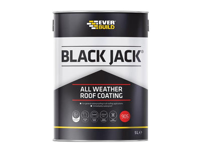 Everbuild Black Jack® 905 All Weather Roof Coating 5 litre – – Now available at MTN Shop UK.