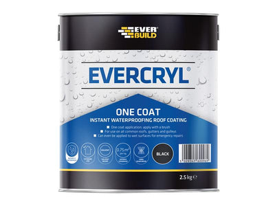 Everbuild EVERCRYL® One Coat Black 2.5kg – – Now available at MTN Shop UK.