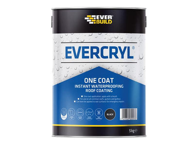 Everbuild EVERCRYL® One Coat Black 5kg – – Now available at MTN Shop UK.