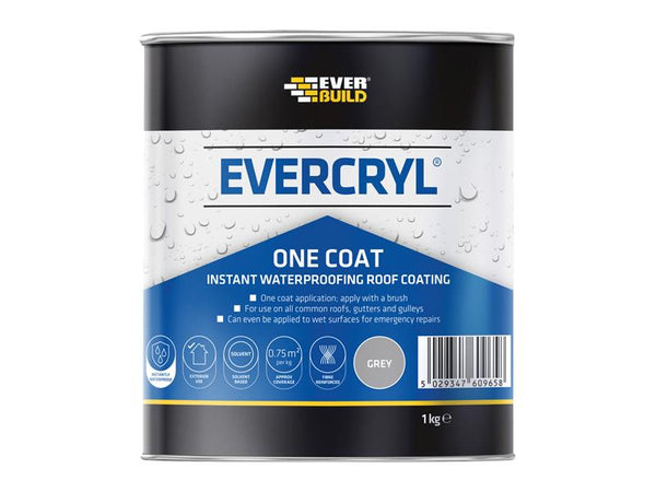 Everbuild EVERCRYL® One Coat Grey 1kg – – Now available at MTN Shop UK.