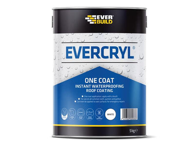 Everbuild EVERCRYL® One Coat White 5kg – – Now available at MTN Shop UK.