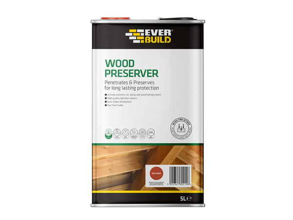 Everbuild Wood Preserver Red Ceda 5 litre – – Now available at MTN Shop UK.