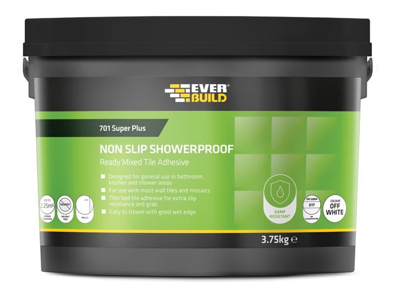 Everbuild 701 Acrylic Non Slip Tile Adhesive 3.75kg – – Now available at MTN Shop UK. - imagen 2