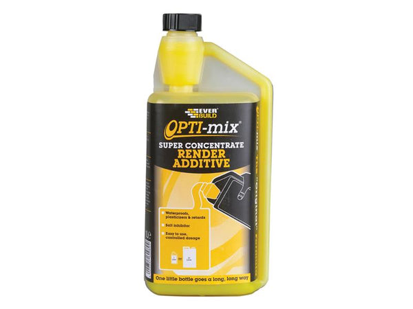 Everbuild Opti-Mix 3-in-1 Render Additive 1 Litre – – Now available at MTN Shop UK.