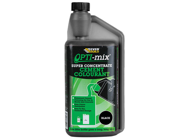 Everbuild Opti-Mix Cement Colourant Black 1 litre – – Now available at MTN Shop UK.