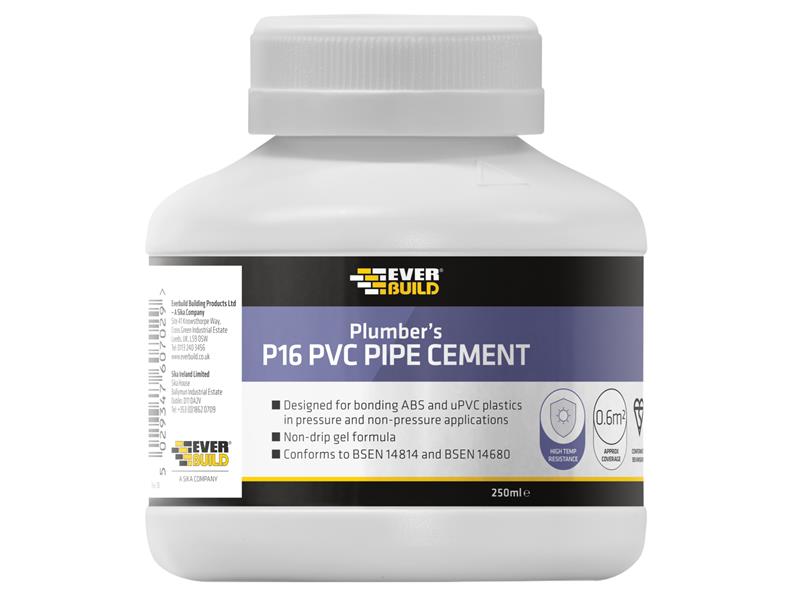 Everbuild P16 Plumber's PVC Pipe Cement 250ml – – Now available at MTN Shop UK. - imagen 2