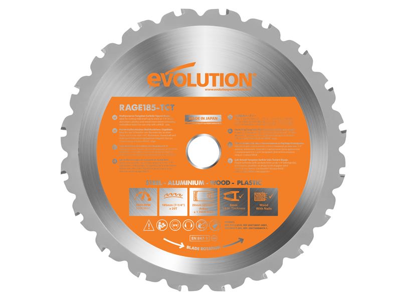 Evolution Multi-Material Saw Blade 185 x 20mm x 20T – – Now available at MTN Shop UK. - imagen 2