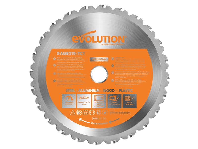 Evolution Multi-Material Mitre Saw Blade 210 x 25.4mm x 24T – – Now available at MTN Shop UK. - imagen 2