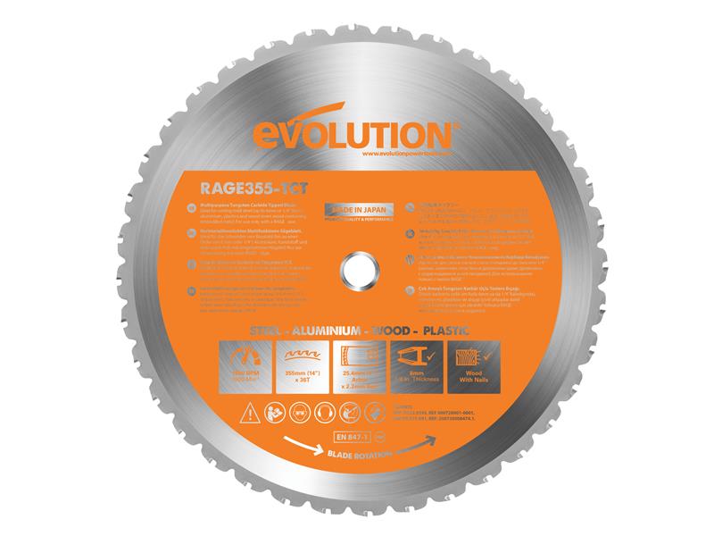 Evolution Multi-Material Chop Saw Blade 355 x 25.4mm x 36T – – Now available at MTN Shop UK. - imagen 2