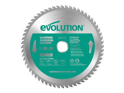Evolution Aluminium Cutting Circular Saw Blade 210 x 25.4mm x 60T – – Now available at MTN Shop UK.