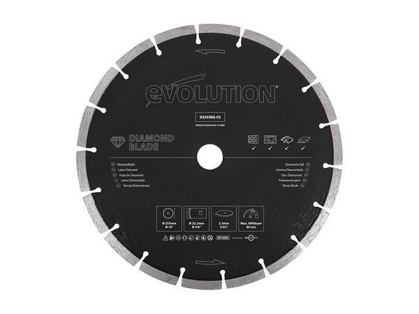 Evolution General Purpose Diamond Blade 255 x 22.2mm – – Now available at MTN Shop UK.
