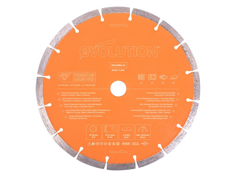 Evolution Premium Diamond Disc Cutter Blade 230 x 22.2mm – – Now available at MTN Shop UK. - imagen 2