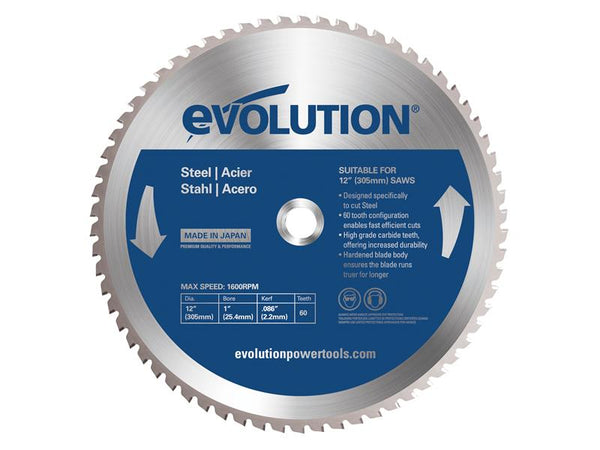 Evolution Mild Steel Cutting Chop Saw Blade 305 x 25.4mm x 60T – – Now available at MTN Shop UK.