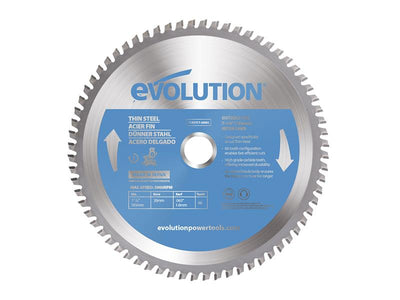 Evolution Thin Steel Cutting Mitre Saw Blade 185 x 25.4mm x 68T – – Now available at MTN Shop UK.