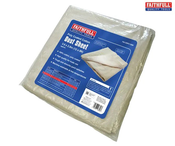 Cotton Twill Polythene Backed Dust Sheet - imagen 2