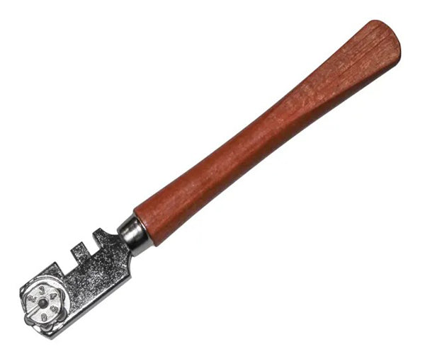 Six Wheel Glasscutter Tungsten Carbide - Wood Handle - imagen 2